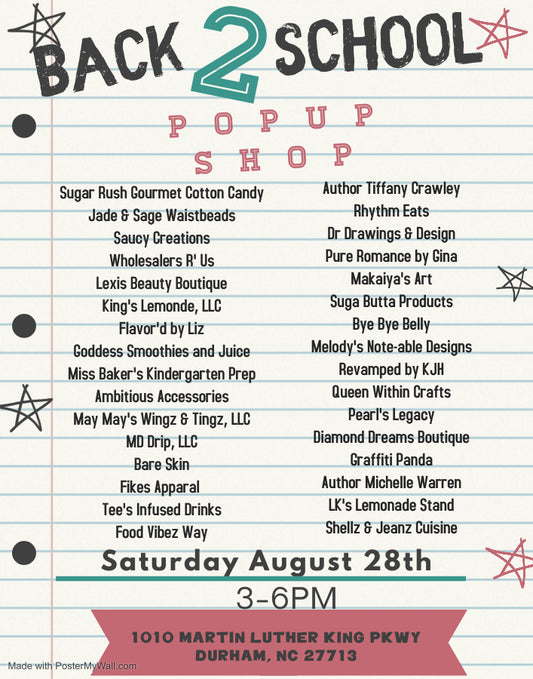 Back 2 School Popup!