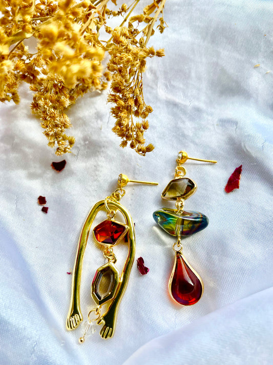 Cinnamon Origami Earrings