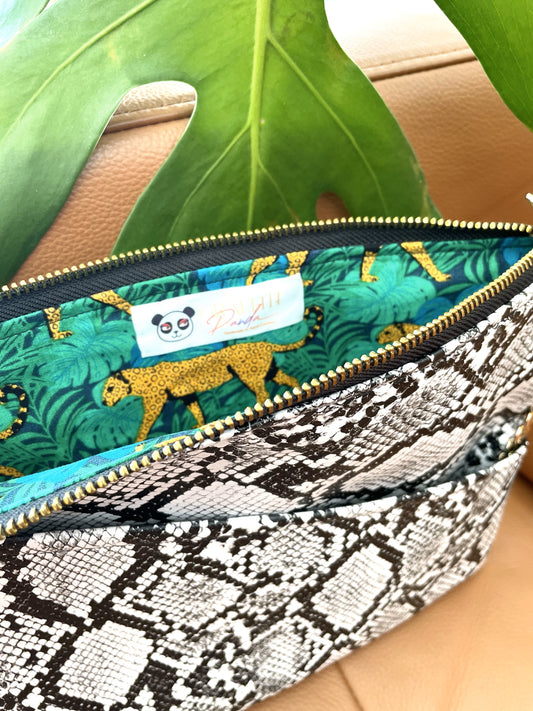 Faux Snake Skin Crossbody