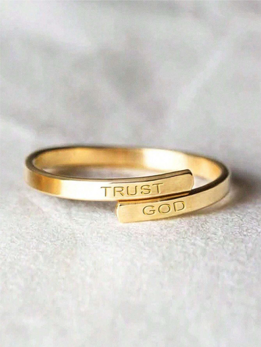 Trust God Cuff Ring