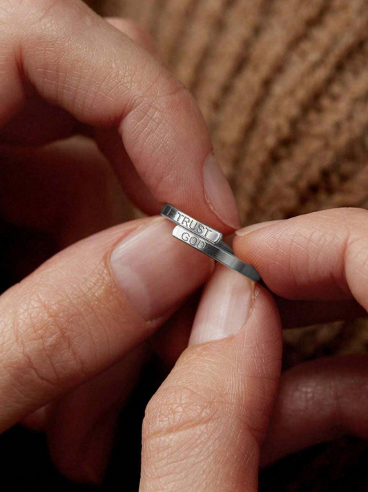 Trust God Cuff Ring
