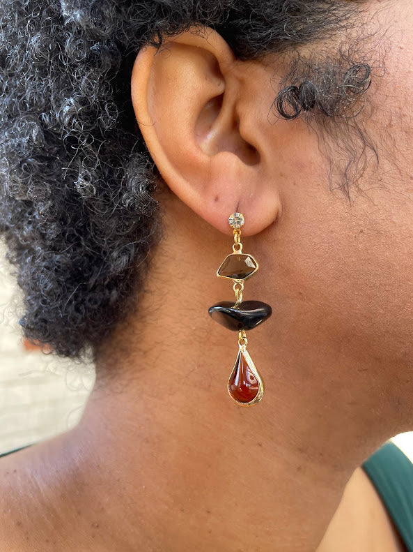 Cinnamon Origami Earrings