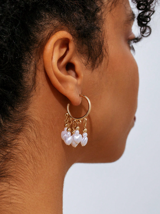 Pearly Mae Hoop Earrings