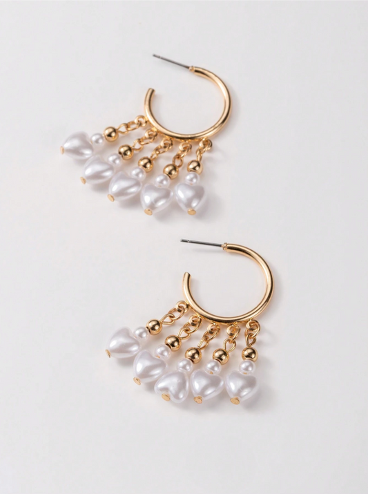 Pearly Mae Hoop Earrings