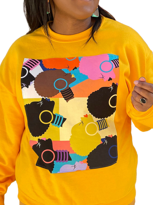 Color Me Unbothered Yellow Sweatshirt
