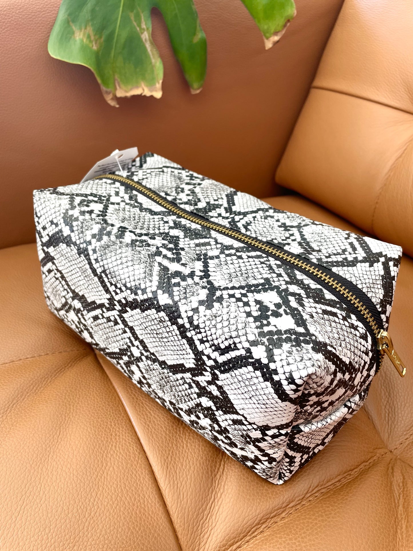 Faux Snake Skin Travel Bag