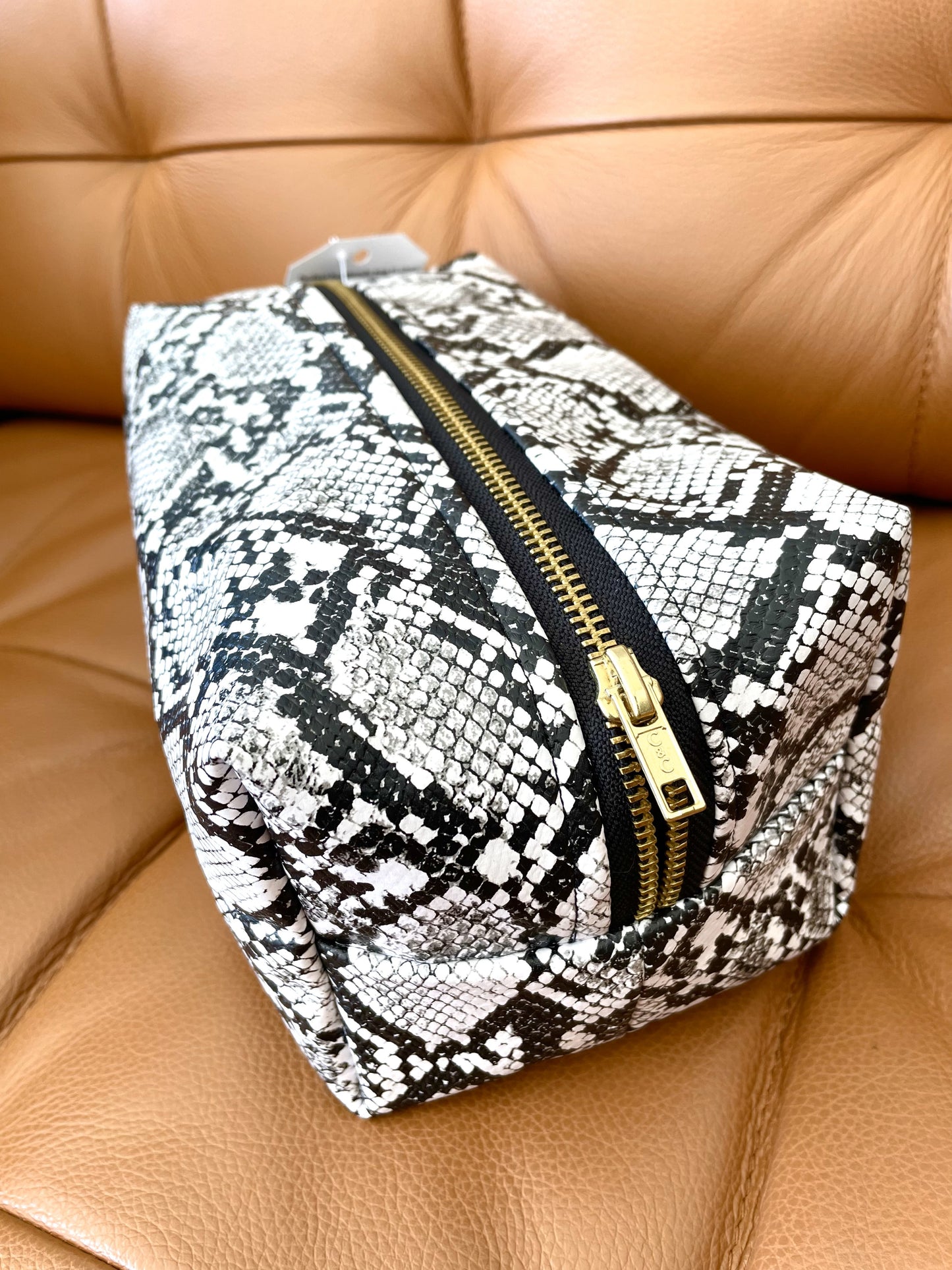 Faux Snake Skin Travel Bag