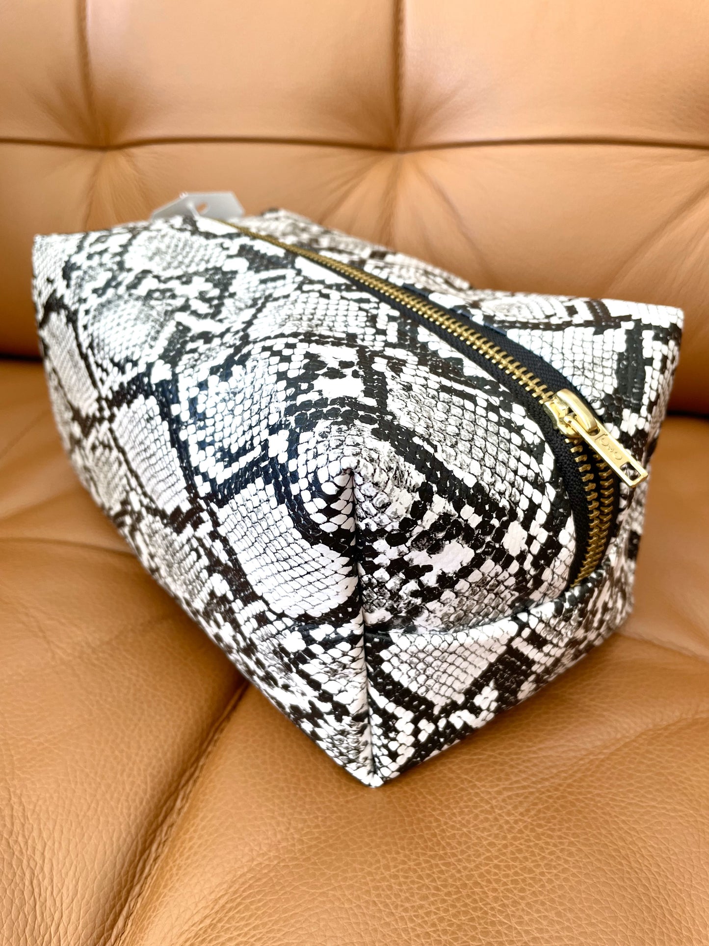 Faux Snake Skin Travel Bag