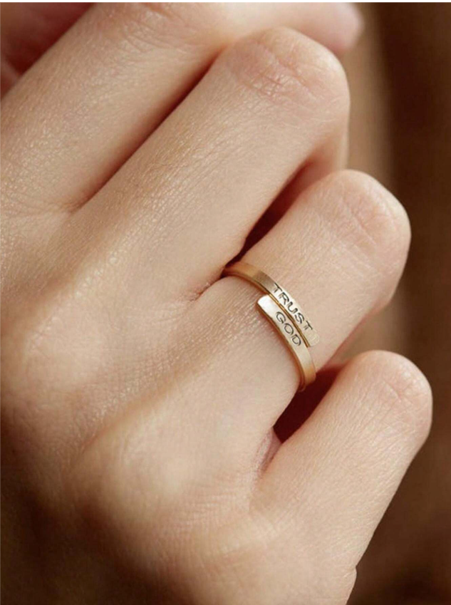 Trust God Cuff Ring