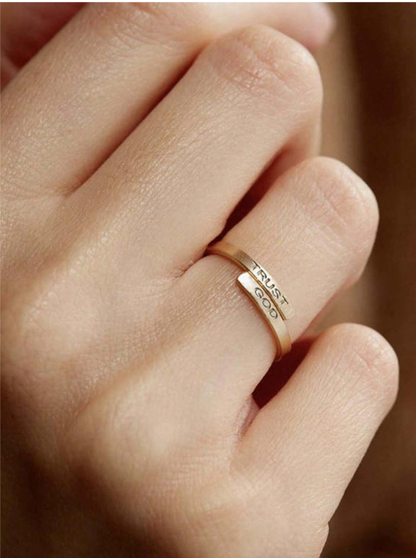 Trust God Cuff Ring