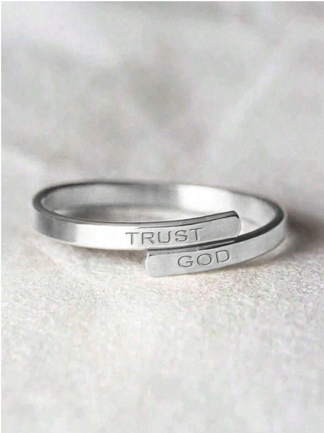 Trust God Cuff Ring