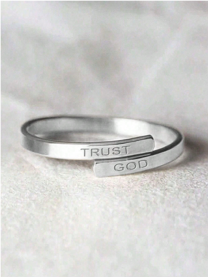 Trust God Cuff Ring