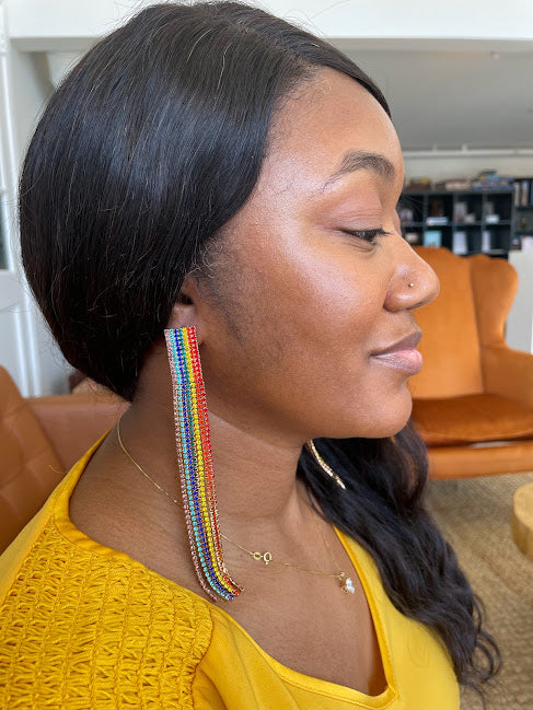 Rainbow Drip Earrings