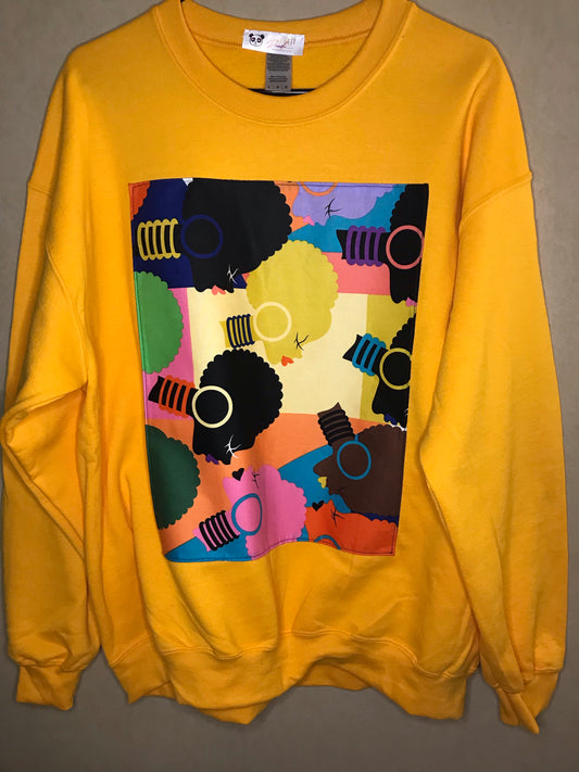 Color Me Unbothered Yellow Sweatshirt