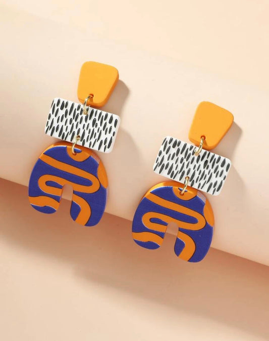 Kwazi Orange Earrings