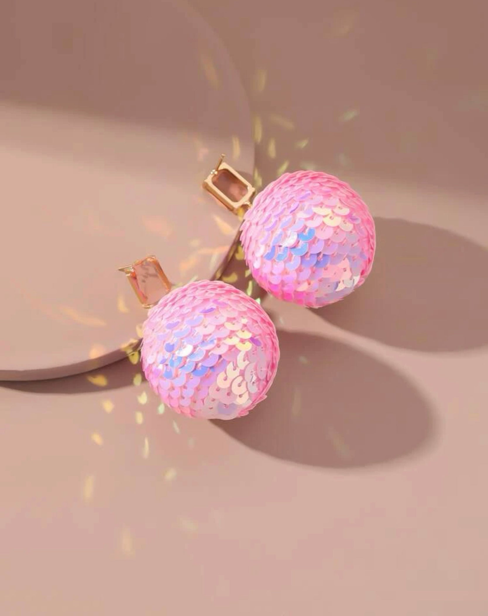Pink Disco Ball Earrings – Cuteryko